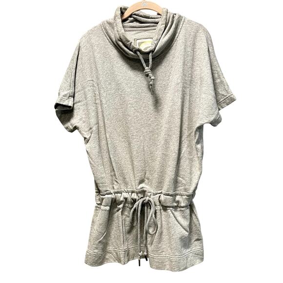 Old Navy Gray Tunic Cowl Necklie Sweatshirt with tie Waist Med - Picture 1 of 11